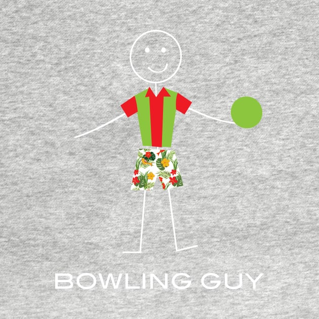 Funny Mens Bowling Illustration by whyitsme